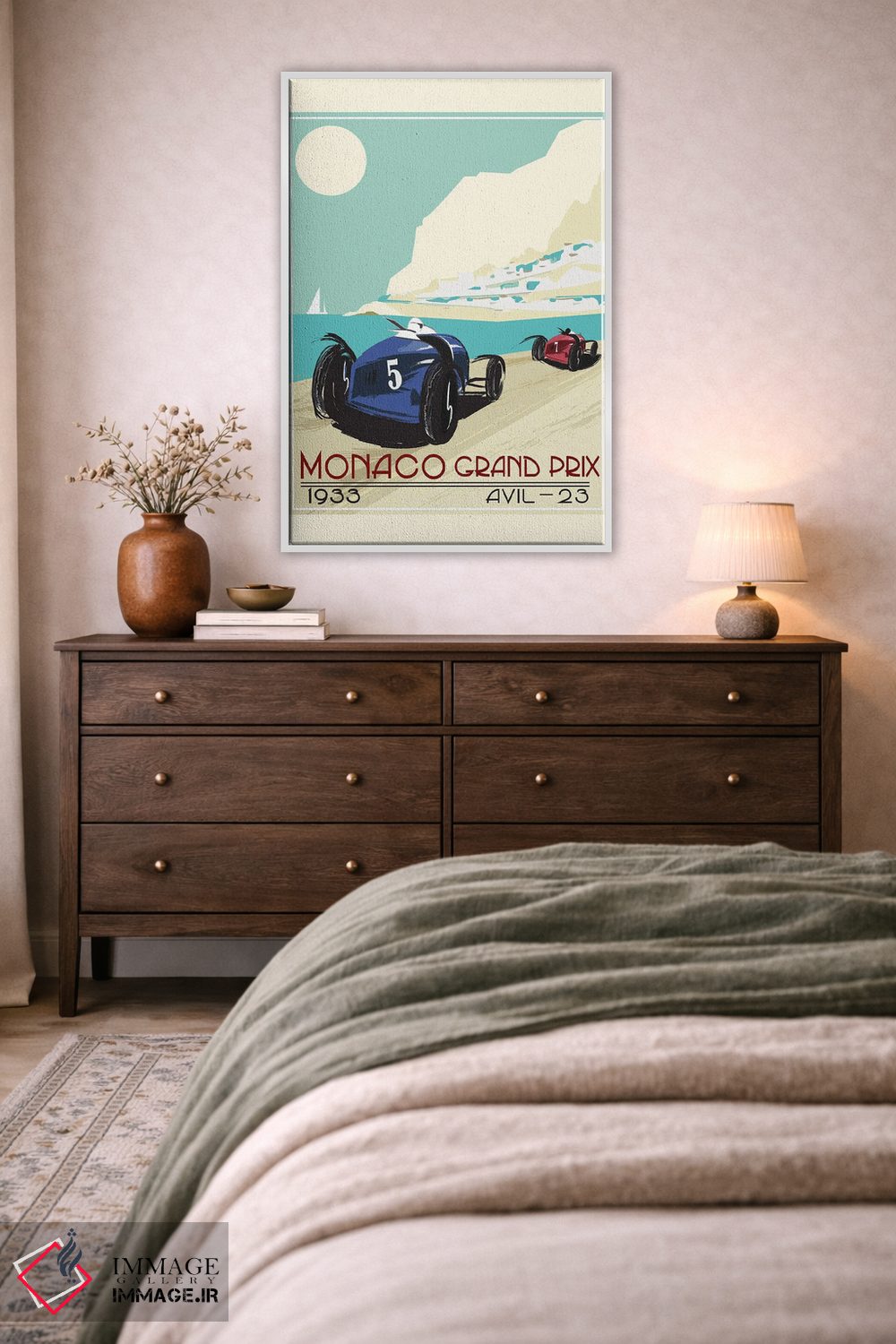 تابلو دکوراتیو گرندپری موناکو ۱۹۳۳ اثر فلای گرافیکس - D4W