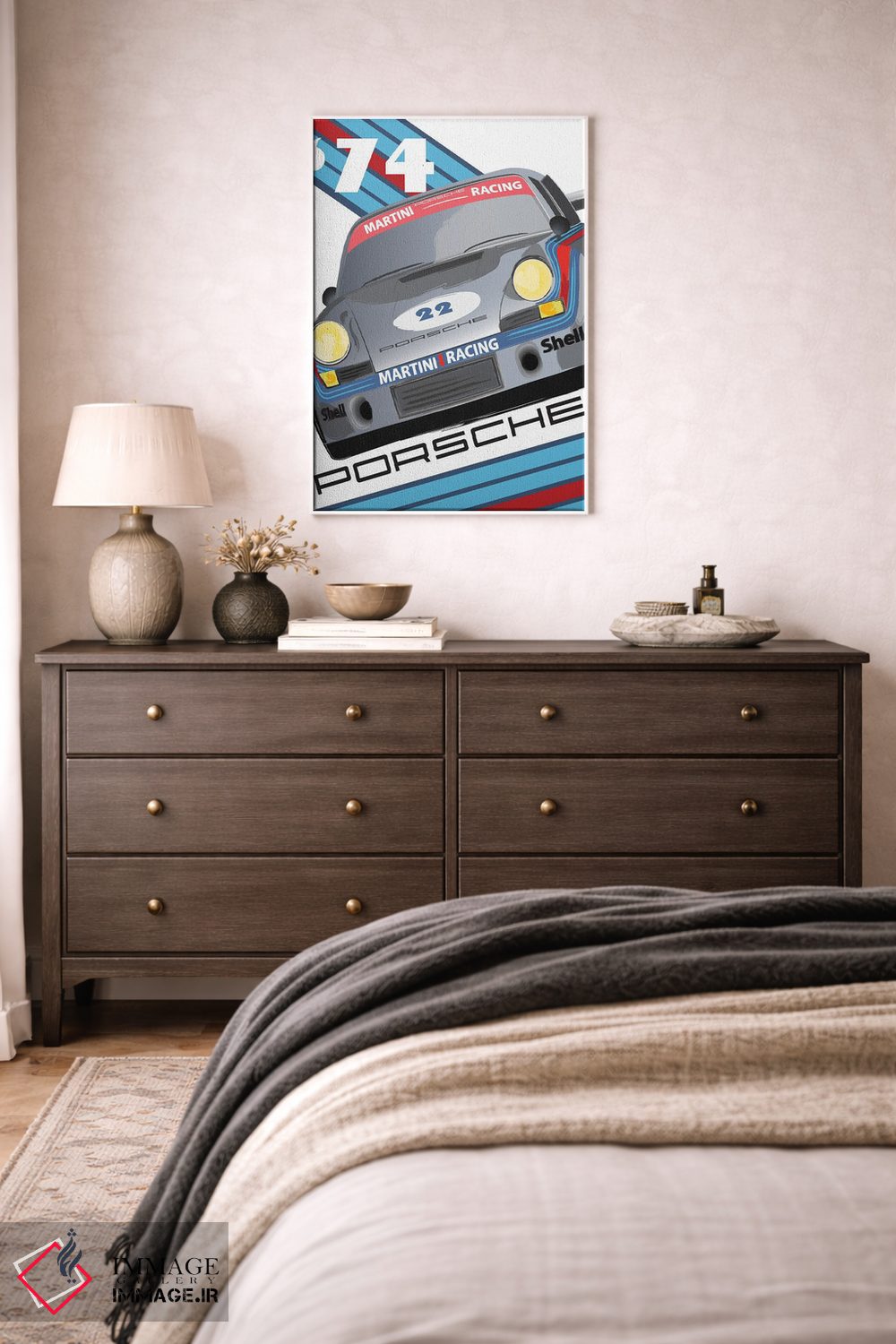 تابلو دکوراتیو ۹۱۱ پورشه ۱۹۷۴ ۲۴ ساعته لمان اثر فلای گرافیکس - D2W