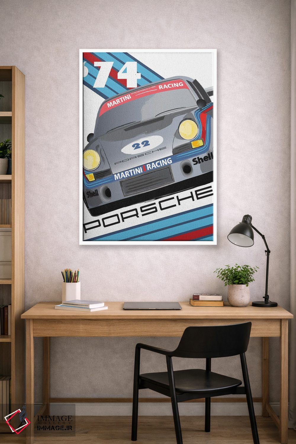 تابلو دکوراتیو ۹۱۱ پورشه ۱۹۷۴ ۲۴ ساعته لمان اثر فلای گرافیکس - D1W