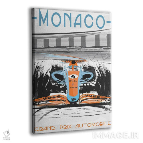 تابلو دکوراتیو پوستر فرمول یک مک لارن موناکو اثر فلای گرافیکس - نمای پرسپکتیو محصول