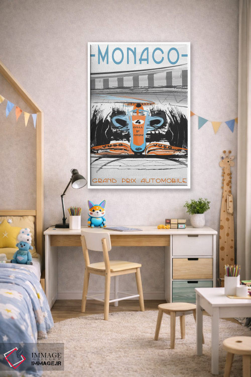 تابلو دکوراتیو پوستر فرمول یک مک لارن موناکو اثر فلای گرافیکس - D1W