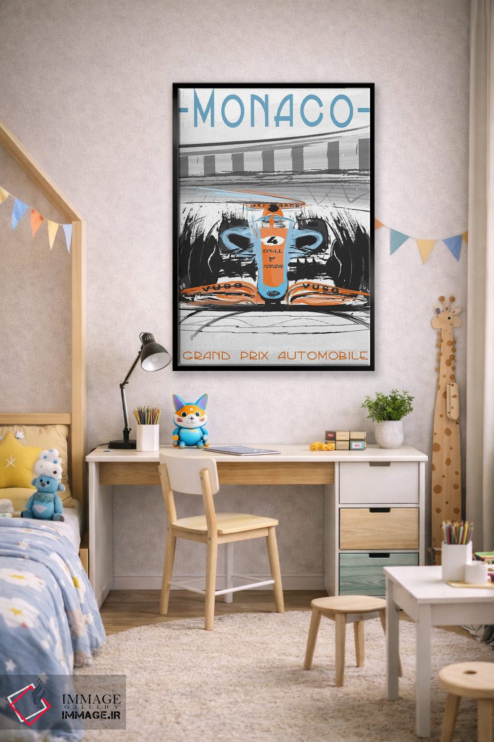 تابلو دکوراتیو پوستر فرمول یک مک لارن موناکو اثر فلای گرافیکس - D2B