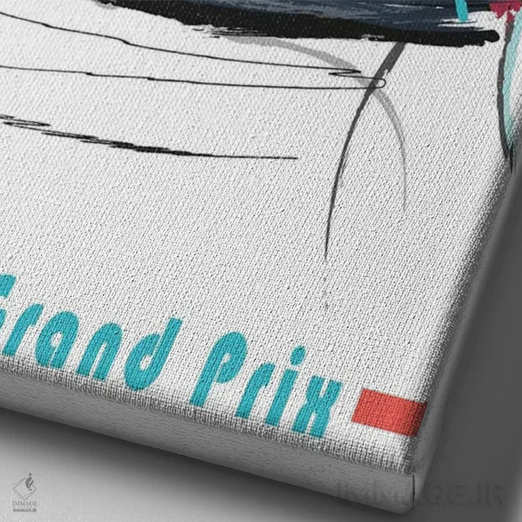 تابلو دکوراتیو پوستر فرمول یک لوئیس همیلتون، سیلورتون اثر فلای گرافیکس - نمای نزدیک بافت بوم