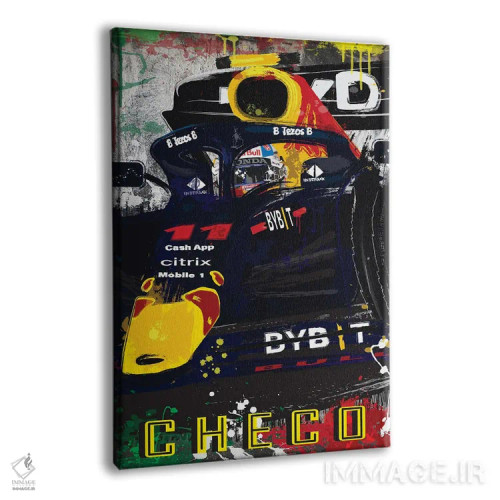 تابلو دکوراتیو پوستر فرمول یک ردبول سرجیو پرز ۱۱ اثر فلای گرافیکس - نمای پرسپکتیو محصول