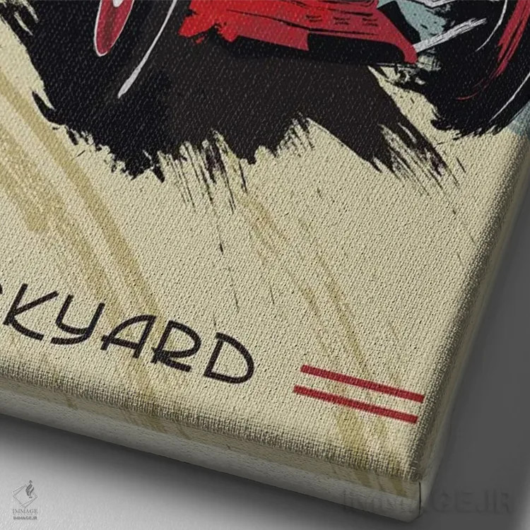 تابلو دکوراتیو ایندیاناپولیس ۵۰۰، بریک یارد ۵۰۰ اثر فلای گرافیکس - نمای نزدیک بافت بوم