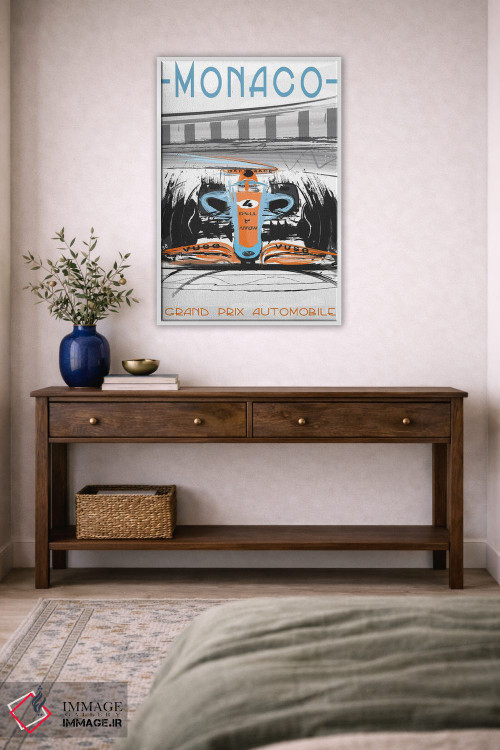 تابلو دکوراتیو پوستر فرمول یک مک لارن موناکو اثر فلای گرافیکس - D4W