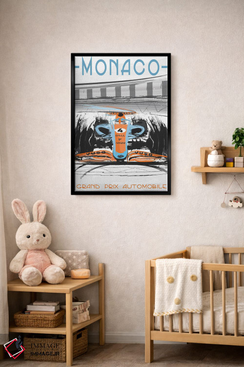 تابلو دکوراتیو پوستر فرمول یک مک لارن موناکو اثر فلای گرافیکس - D5B