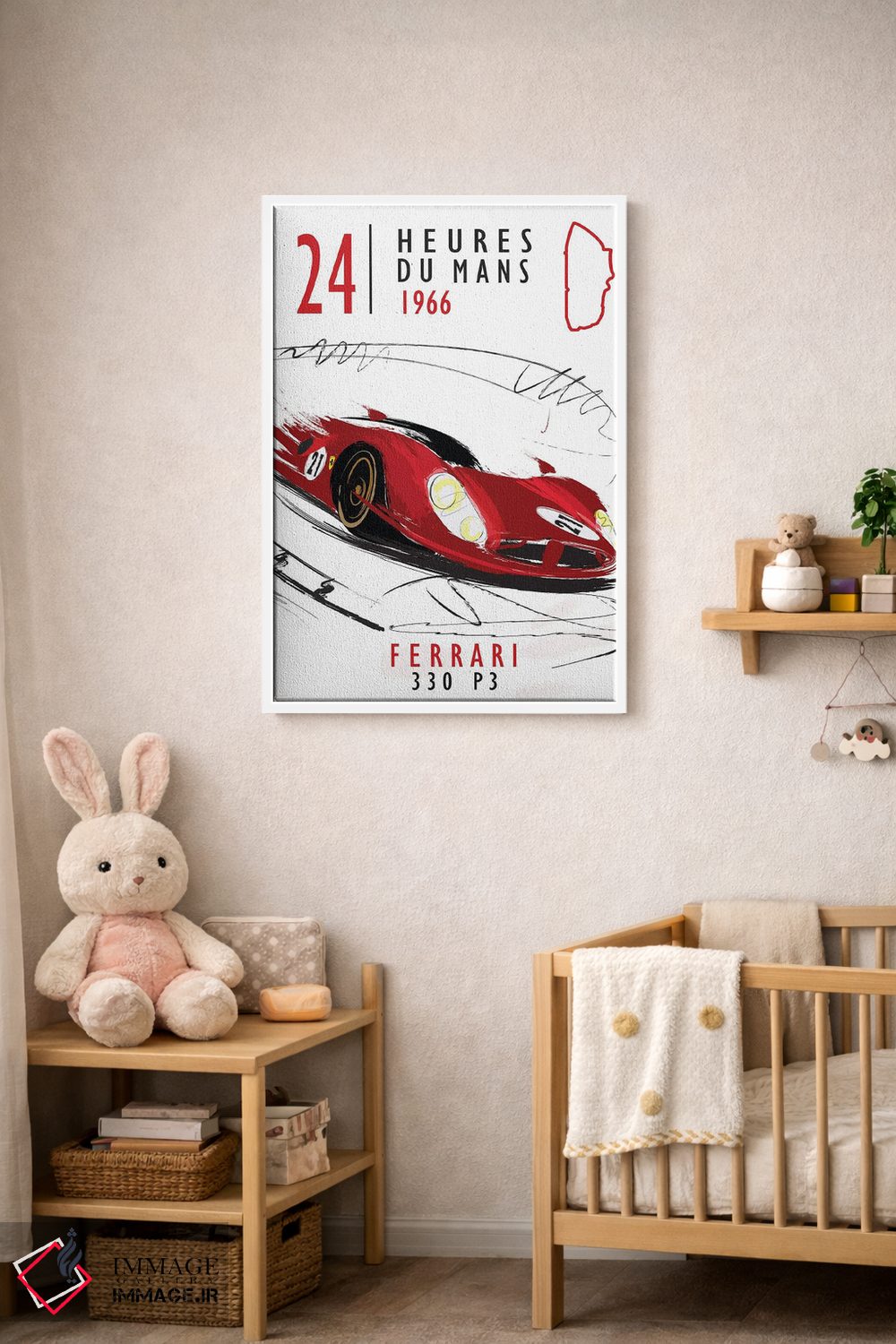 تابلو دکوراتیو فراری در برابر فورد اثر فلای گرافیکس - D3W