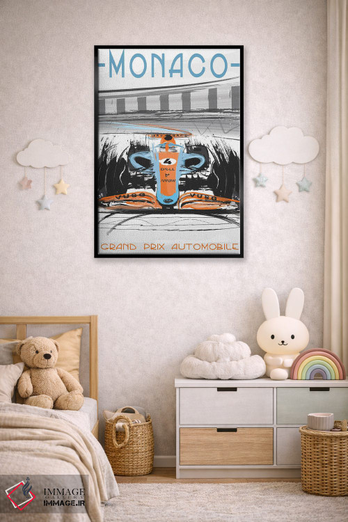تابلو دکوراتیو پوستر فرمول یک مک لارن موناکو اثر فلای گرافیکس - D6B