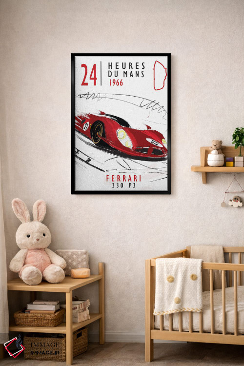 تابلو دکوراتیو فراری در برابر فورد اثر فلای گرافیکس - D5B