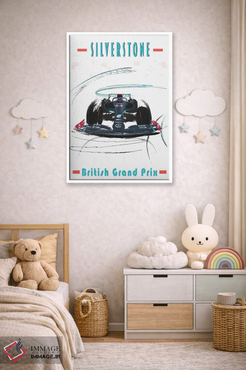 تابلو دکوراتیو پوستر فرمول یک لوئیس همیلتون، سیلورتون اثر فلای گرافیکس - D4W