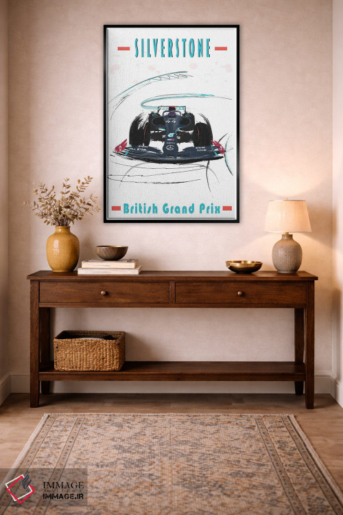 تابلو دکوراتیو پوستر فرمول یک لوئیس همیلتون، سیلورتون اثر فلای گرافیکس - D6B