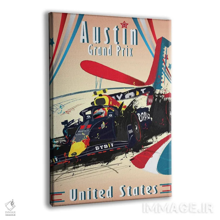 تابلو دکوراتیو پوستر فرمول یک چکو پرز، سرجیو پرز، جایزه بزرگ آستین اثر فلای گرافیکس - نمای پرسپکتیو محصول