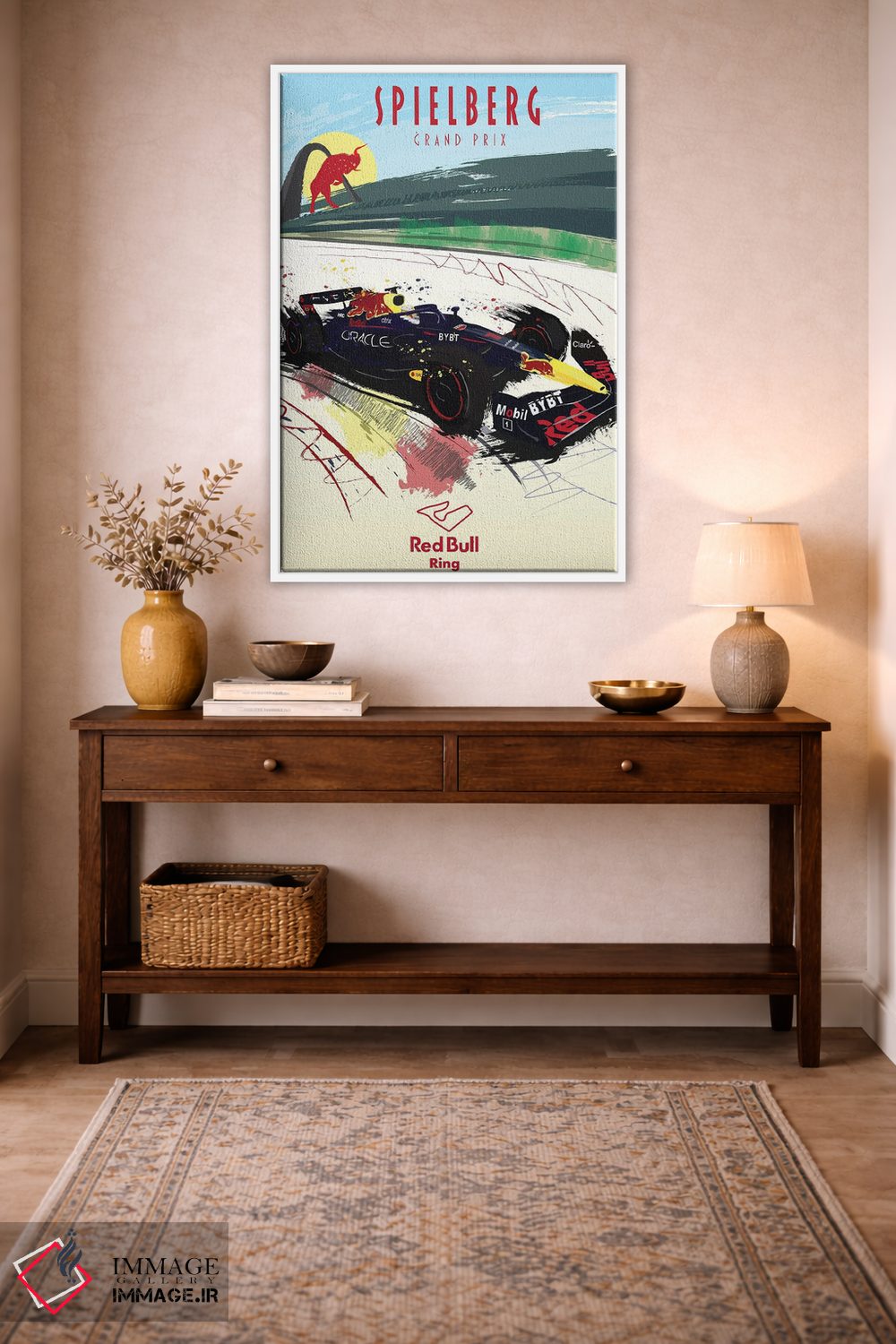 تابلو دکوراتیو پوستر فرمولا یک مکس ورشتاپن، پیست ردبول اثر فلای گرافیکس - D4W