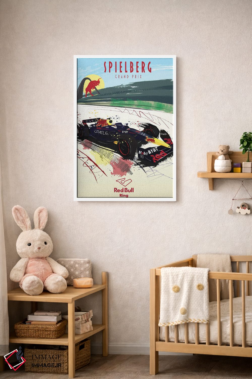 تابلو دکوراتیو پوستر فرمولا یک مکس ورشتاپن، پیست ردبول اثر فلای گرافیکس - D3W