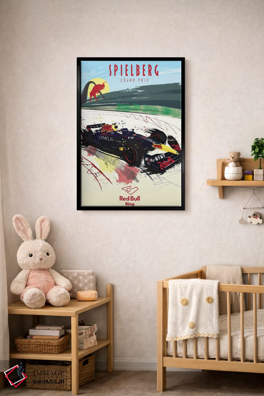 تابلو دکوراتیو پوستر فرمولا یک مکس ورشتاپن، پیست ردبول اثر فلای گرافیکس - D5B
