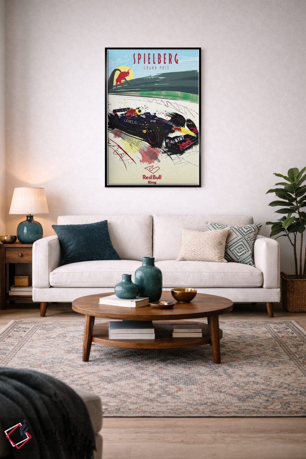 تابلو دکوراتیو پوستر فرمولا یک مکس ورشتاپن، پیست ردبول اثر فلای گرافیکس - D6B