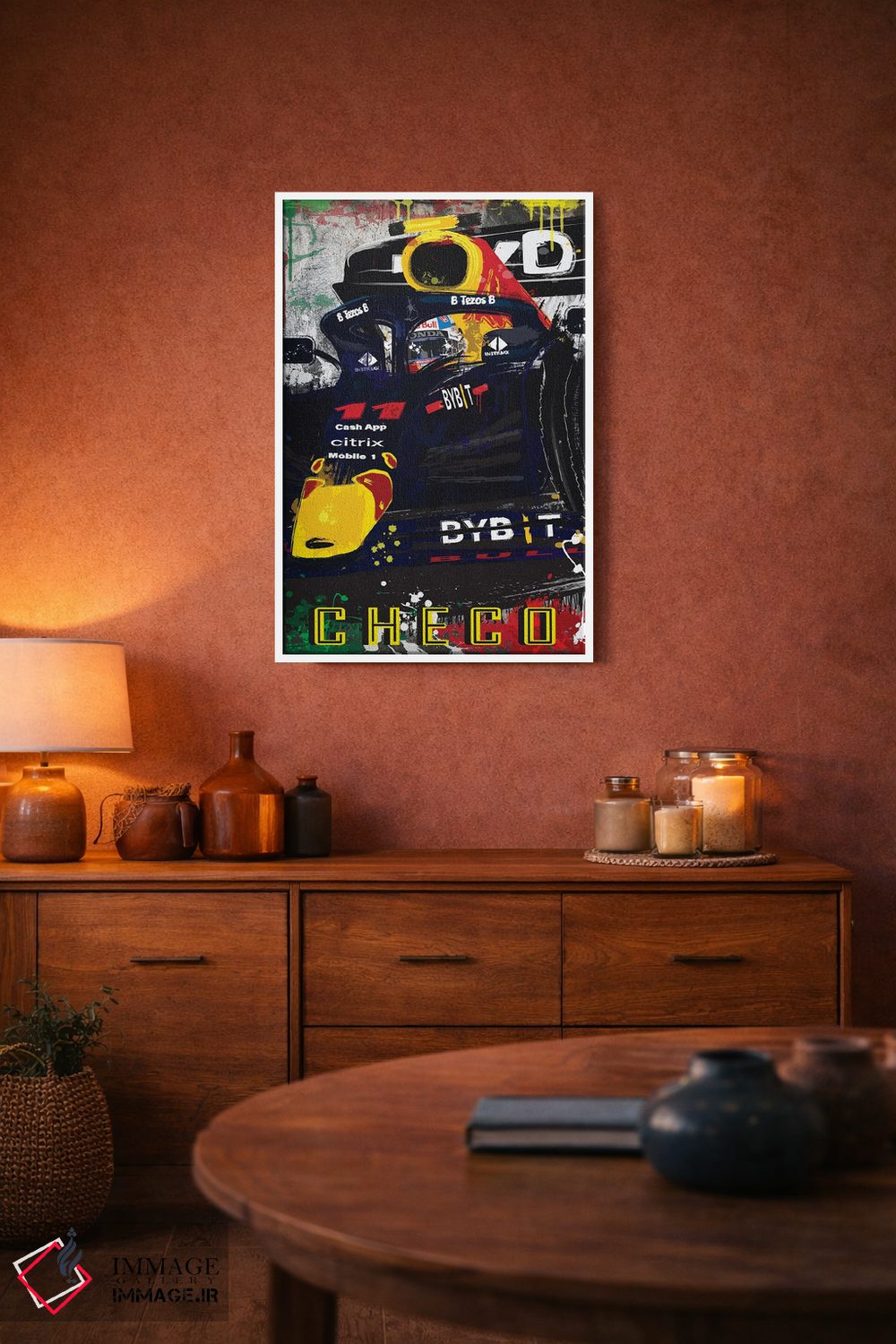 تابلو دکوراتیو پوستر فرمول یک ردبول سرجیو پرز ۱۱ اثر فلای گرافیکس - D4W