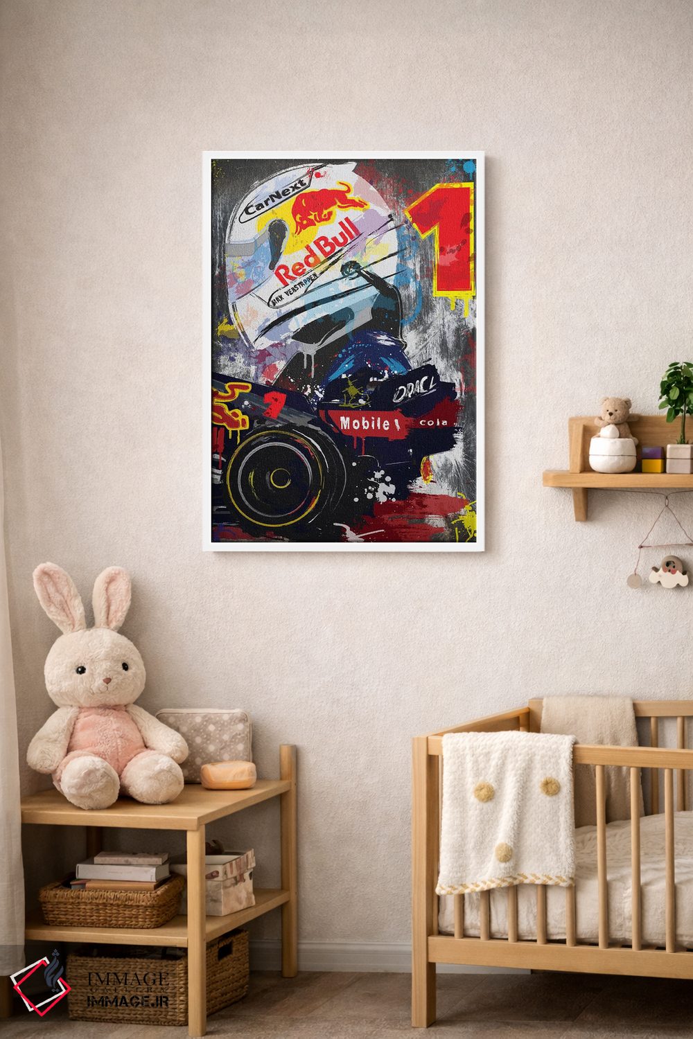 تابلو دکوراتیو پوستر فرمول یک مکس ورشتاپن، ردبول ریسینگ اثر فلای گرافیکس - D3W