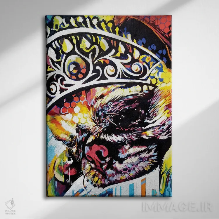 تابلو دکوراتیو پادشاه پاگ اثر فرنان مورا - نمای روبهرو روی دیوار
