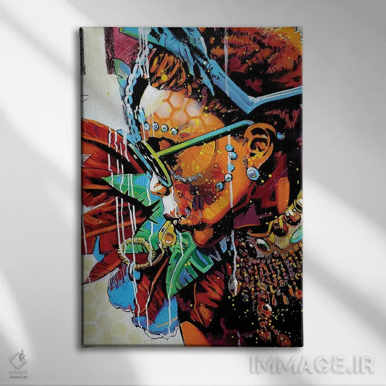 تابلو دکوراتیو اضطرار زرد اثر فرنان مورا - نمای روبهرو روی دیوار