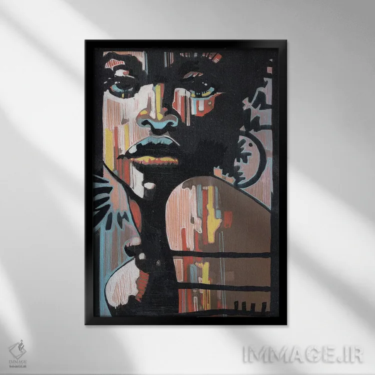 تابلو دکوراتیو جاز در تاریکی اثر فرنان مورا - نمای قابدار مشکی