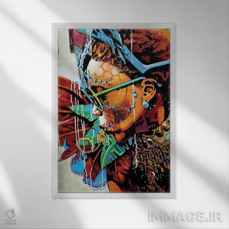 تابلو دکوراتیو اضطرار زرد اثر فرنان مورا - نمای قابدار سفید