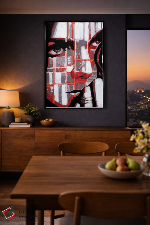 تابلو دکوراتیو آبی الکتریکی ۱ اثر فرنان مورا - D1B