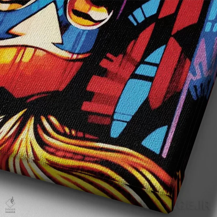 تابلو دکوراتیو دیوانگی اثر فرنان مورا - نمای نزدیک بافت بوم