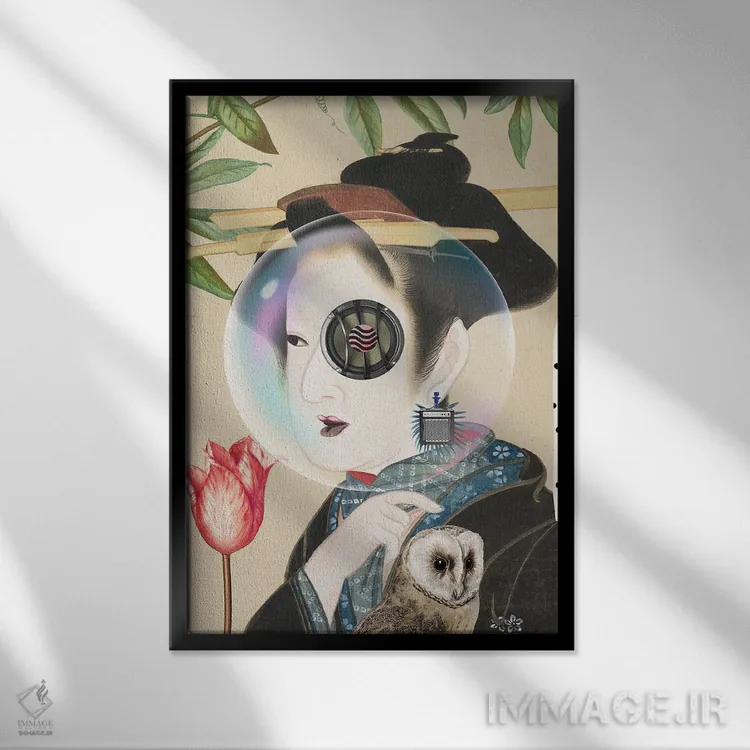 تابلو دکوراتیو صدا اثر فن د فانتستیکا - نمای قابدار مشکی