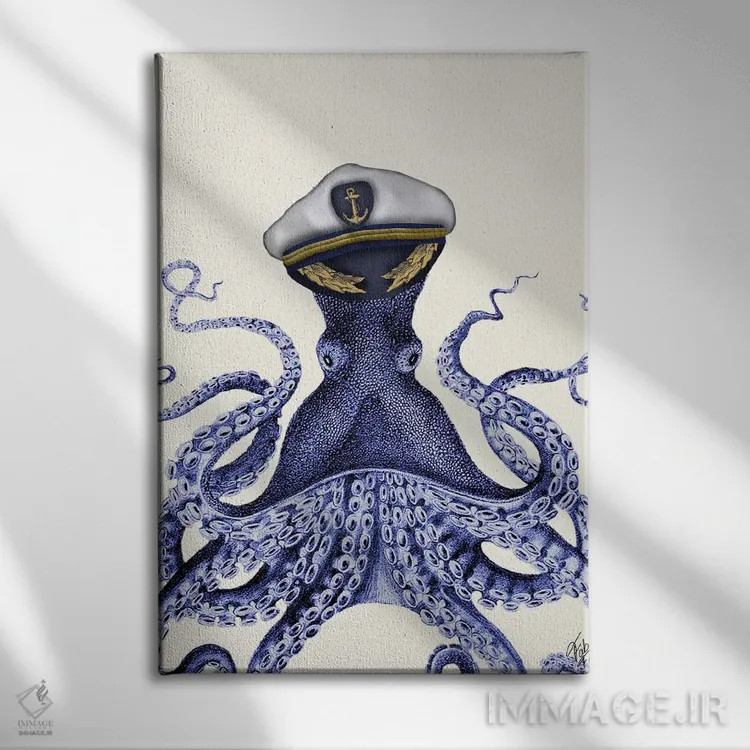 تابلو دکوراتیو کاپیتان اختاپوس اثر فب فانکی - نمای روبهرو روی دیوار