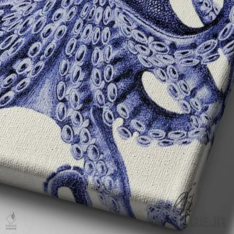 تابلو دکوراتیو کاپیتان اختاپوس اثر فب فانکی - نمای نزدیک بافت بوم