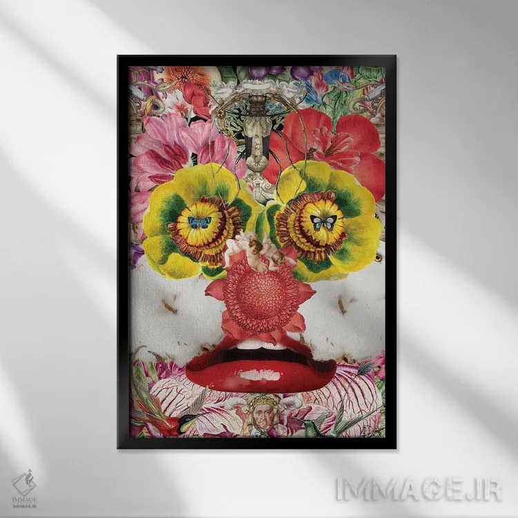 تابلو دکوراتیو خانم اثر فن د فانتستیکا - نمای قابدار مشکی