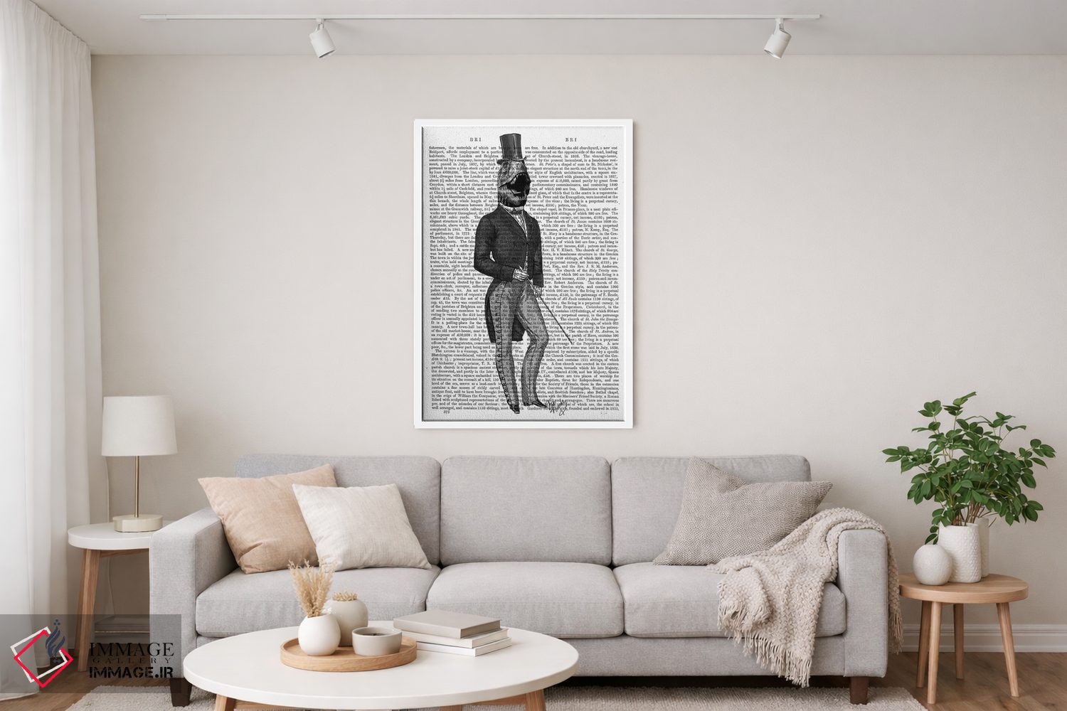 تابلو دکوراتیو مردان دایناسور: مرد تی رکس ۲ اثر فب فانکی - D4W