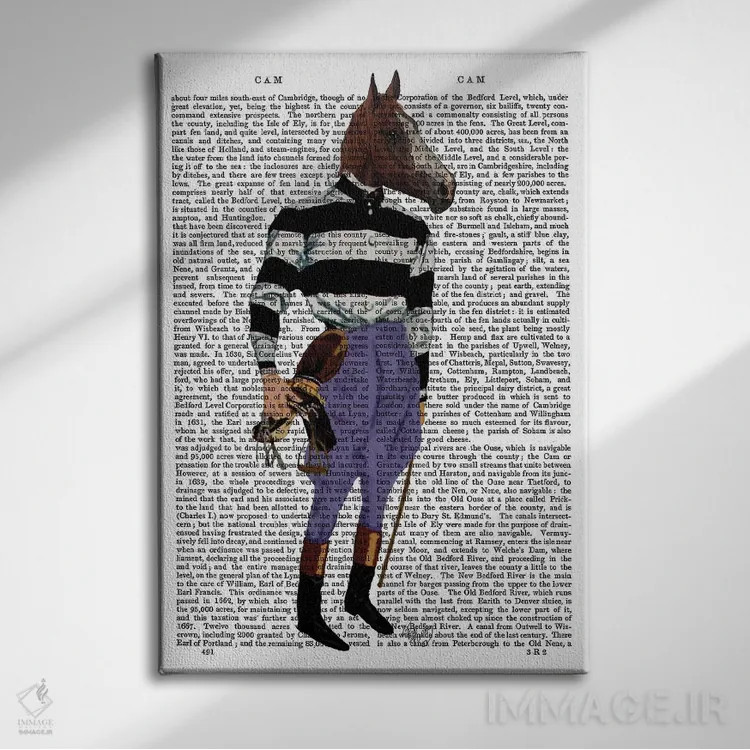 تابلو دکوراتیو سوار اسب مسابقه اثر فب فانکی - نمای روبهرو روی دیوار