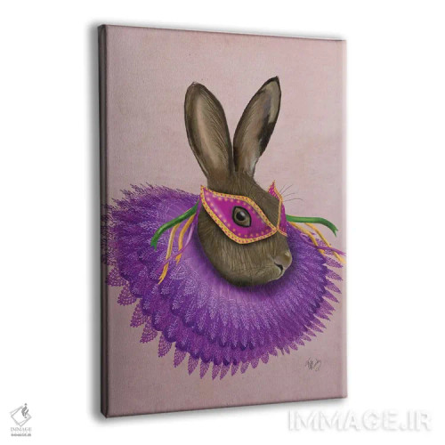 تابلو دکوراتیو خرگوش ماردی گرا اثر فب فانکی - نمای پرسپکتیو محصول