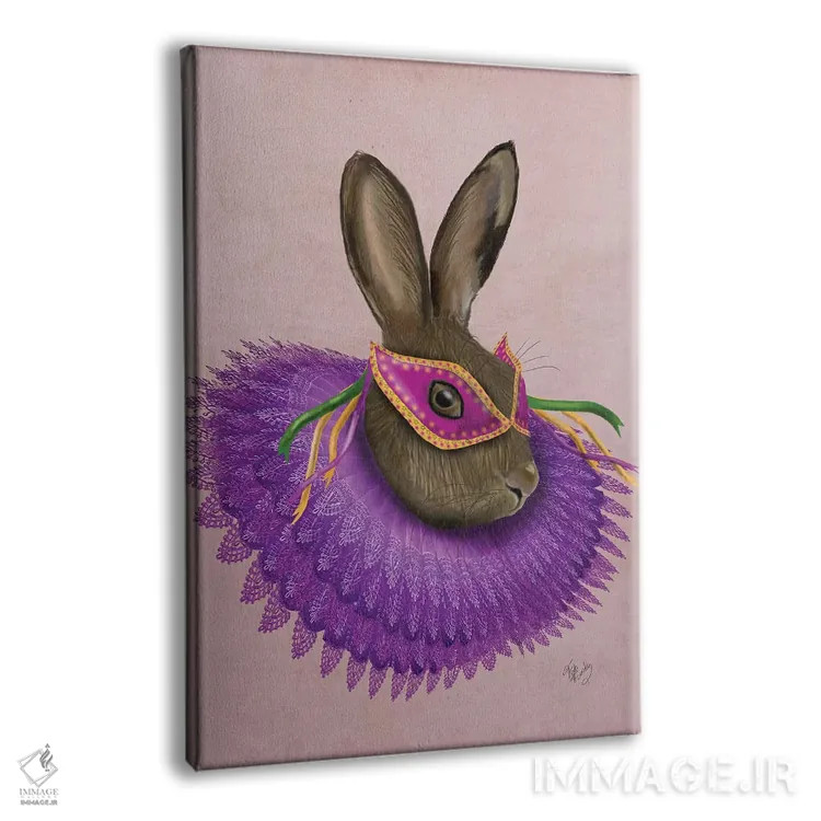 تابلو دکوراتیو خرگوش ماردی گرا اثر فب فانکی - نمای پرسپکتیو محصول