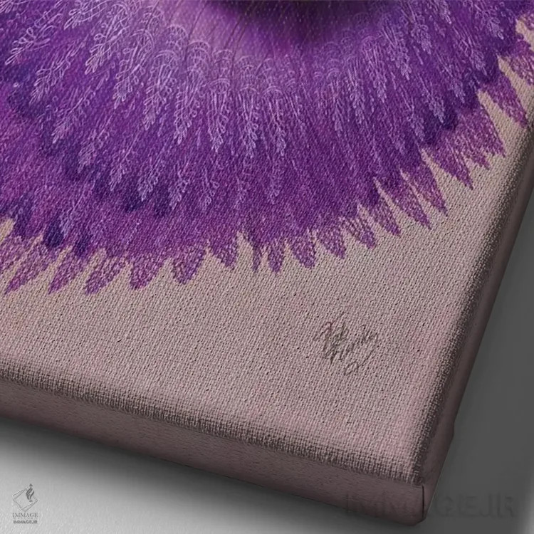 تابلو دکوراتیو خرگوش ماردی گرا اثر فب فانکی - نمای نزدیک بافت بوم