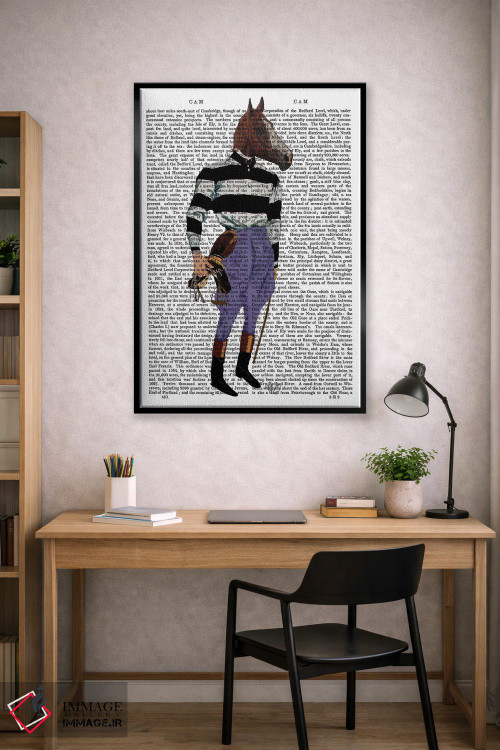 تابلو دکوراتیو سوار اسب مسابقه اثر فب فانکی - D1B