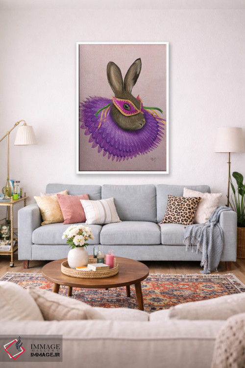 تابلو دکوراتیو خرگوش ماردی گرا اثر فب فانکی - D1W