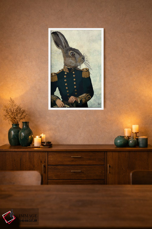 تابلو دکوراتیو ستوان خرگوش اثر فب فانکی - D1W