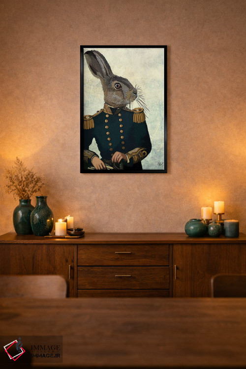 تابلو دکوراتیو ستوان خرگوش اثر فب فانکی - D2B