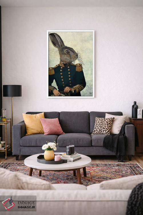 تابلو دکوراتیو ستوان خرگوش اثر فب فانکی - D3W