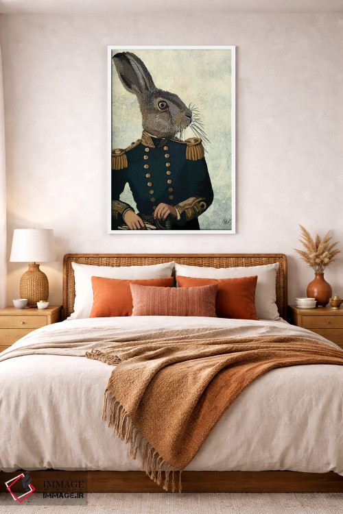 تابلو دکوراتیو ستوان خرگوش اثر فب فانکی - D4W