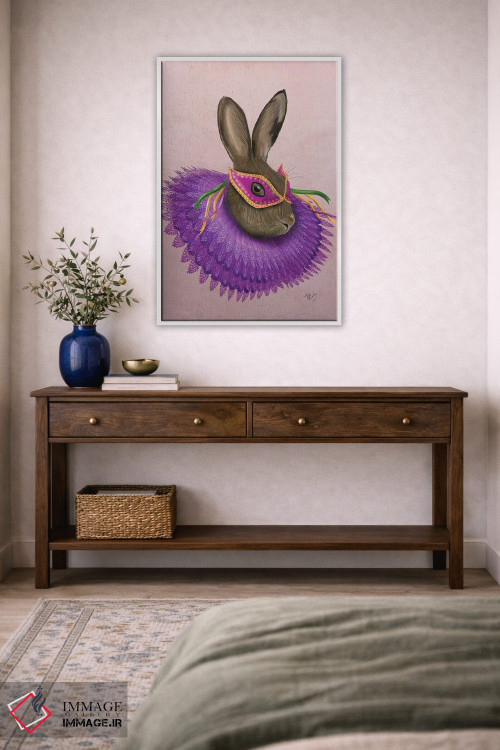 تابلو دکوراتیو خرگوش ماردی گرا اثر فب فانکی - D3W