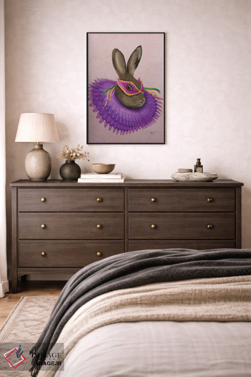 تابلو دکوراتیو خرگوش ماردی گرا اثر فب فانکی - D4B