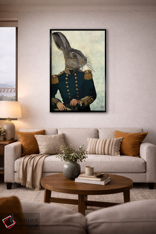تابلو دکوراتیو ستوان خرگوش اثر فب فانکی - D5B