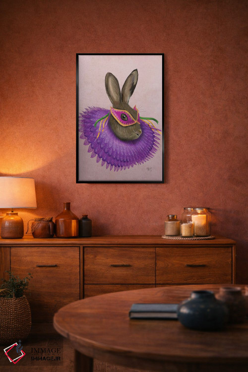 تابلو دکوراتیو خرگوش ماردی گرا اثر فب فانکی - D6B