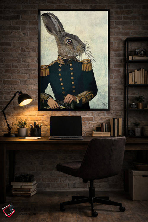 تابلو دکوراتیو ستوان خرگوش اثر فب فانکی - D6B