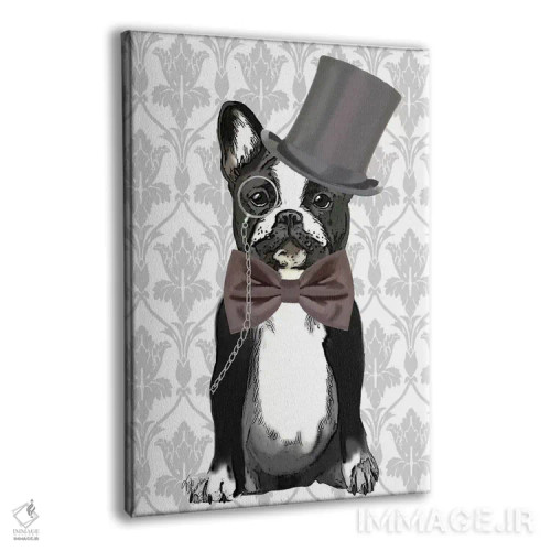 تابلو دکوراتیو آقای بولداگ اثر فب فانکی - نمای پرسپکتیو محصول